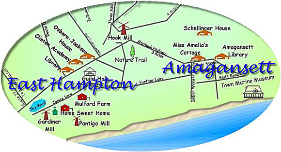Map of historic district - East Hampton and Amagansett